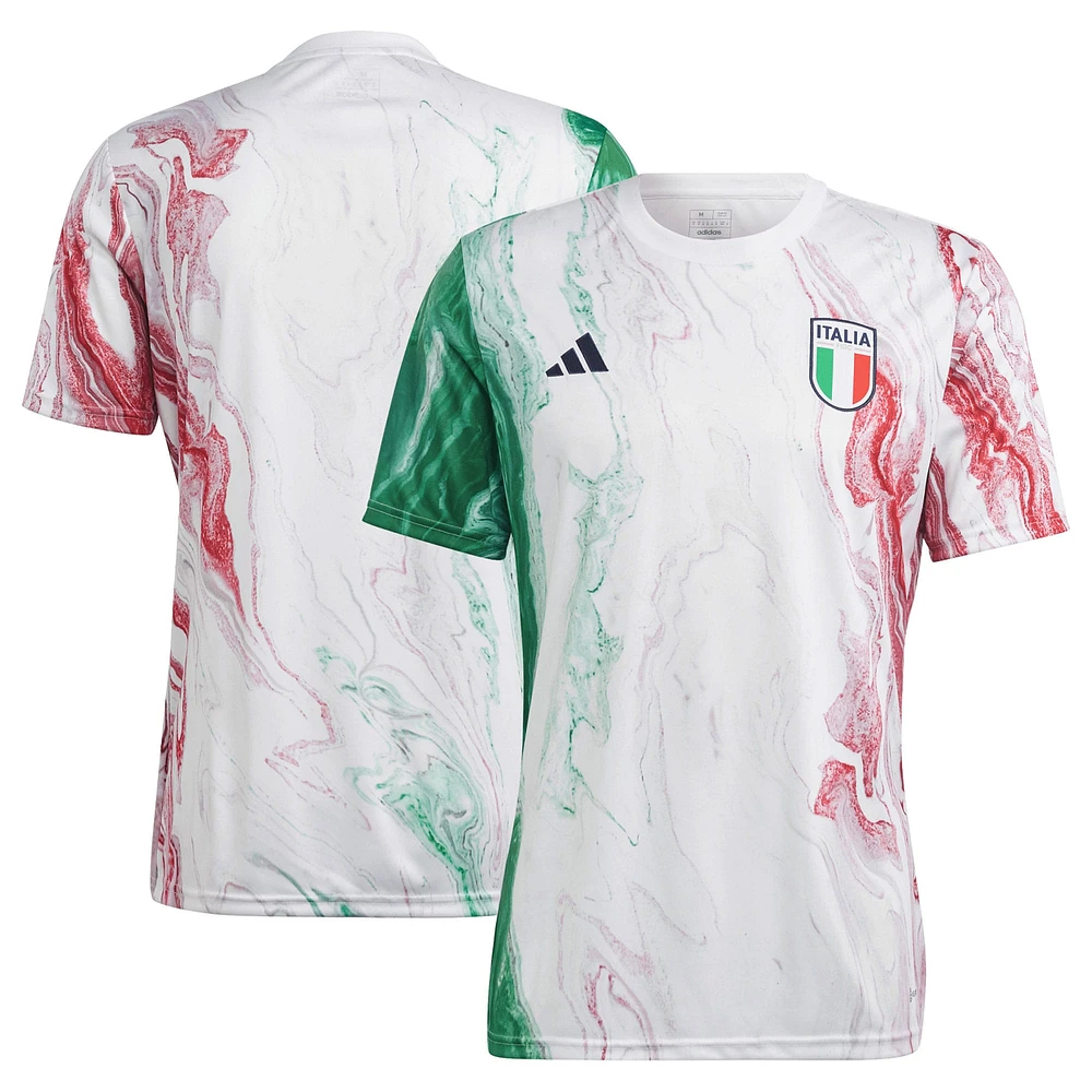 adidas Blanc Équipe nationale d'Italie 2023 Avant-Match pour homme - Haut