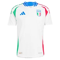 Maillot adidas blanc authentique pour homme de l'équipe nationale d'Italie 2024 extérieur