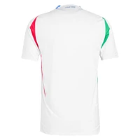 Maillot adidas blanc authentique pour homme de l'équipe nationale d'Italie 2024 extérieur