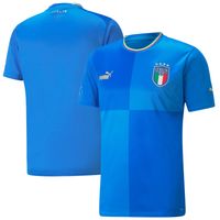 Men's Puma Blue Italy National Team 2022/23 Home Replica Blank Jersey