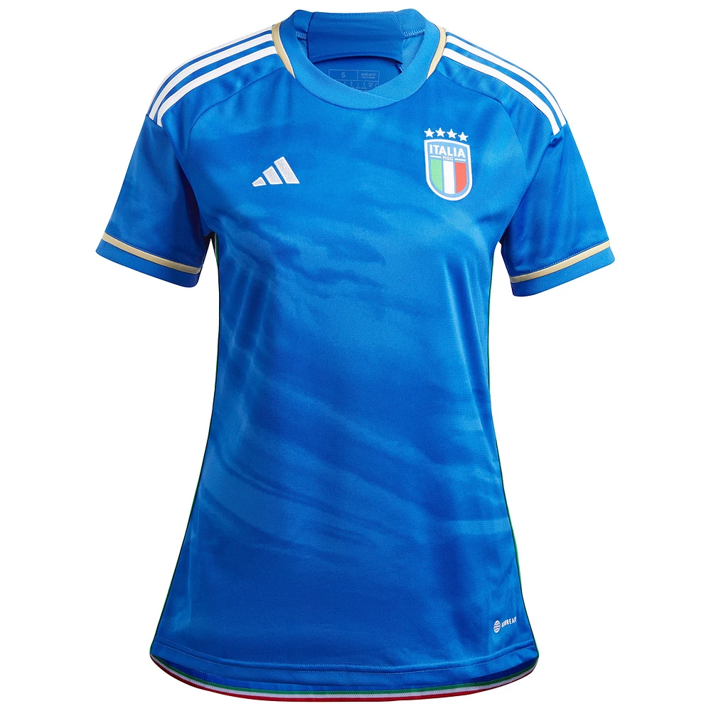 Maillot adidas Équipe nationale Italie 2023 domicile bleu pour femme - Replica