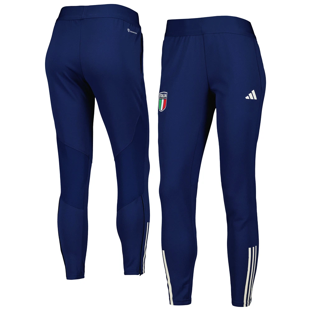 Pantalon de performance d'entraînement l'équipe nationale d'Italie adidas bleu pour femme