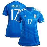 Women's adidas Ciro Immobile Blue Italy National Team 2023 Home - Replica Player Jersey