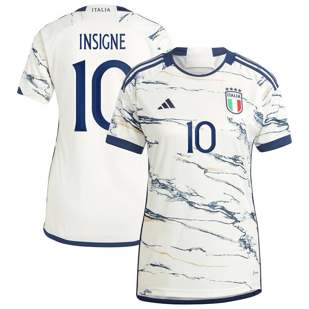 Femme adidas Lorenzo Insigne Blanc Italie Équipe Nationale 2023 Extérieur - Maillot Replica Player