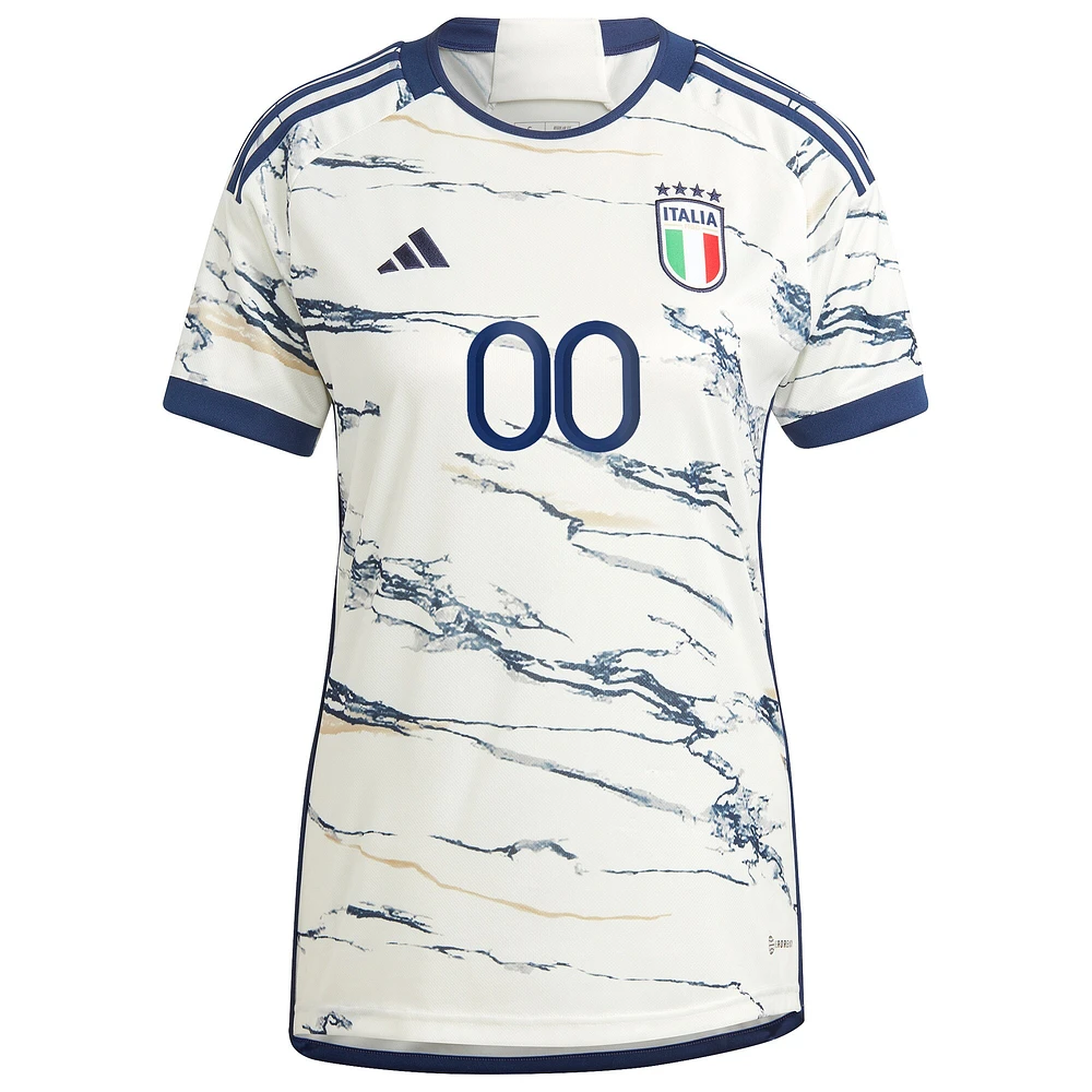 Maillot Femme adidas Italie National Team 2023 Extérieur Réplique Personnalisé Blanc