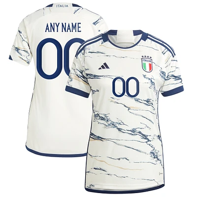 Maillot Femme adidas Italie National Team 2023 Extérieur Réplique Personnalisé Blanc