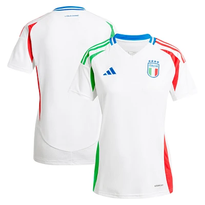 Maillot adidas blanc réplique de l'équipe nationale d'Italie 2024 extérieur pour femme