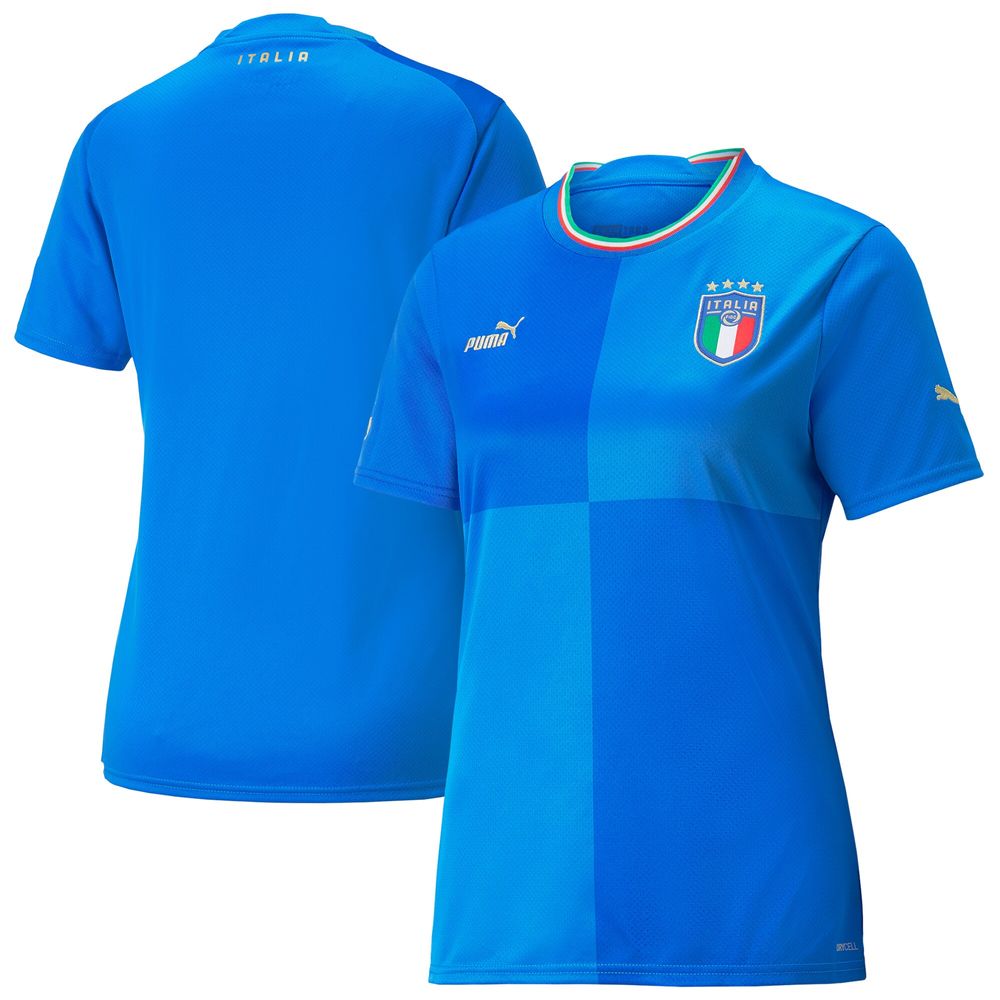 Women's Puma Blue Italy National Team 2022/23 Home Replica Blank Jersey