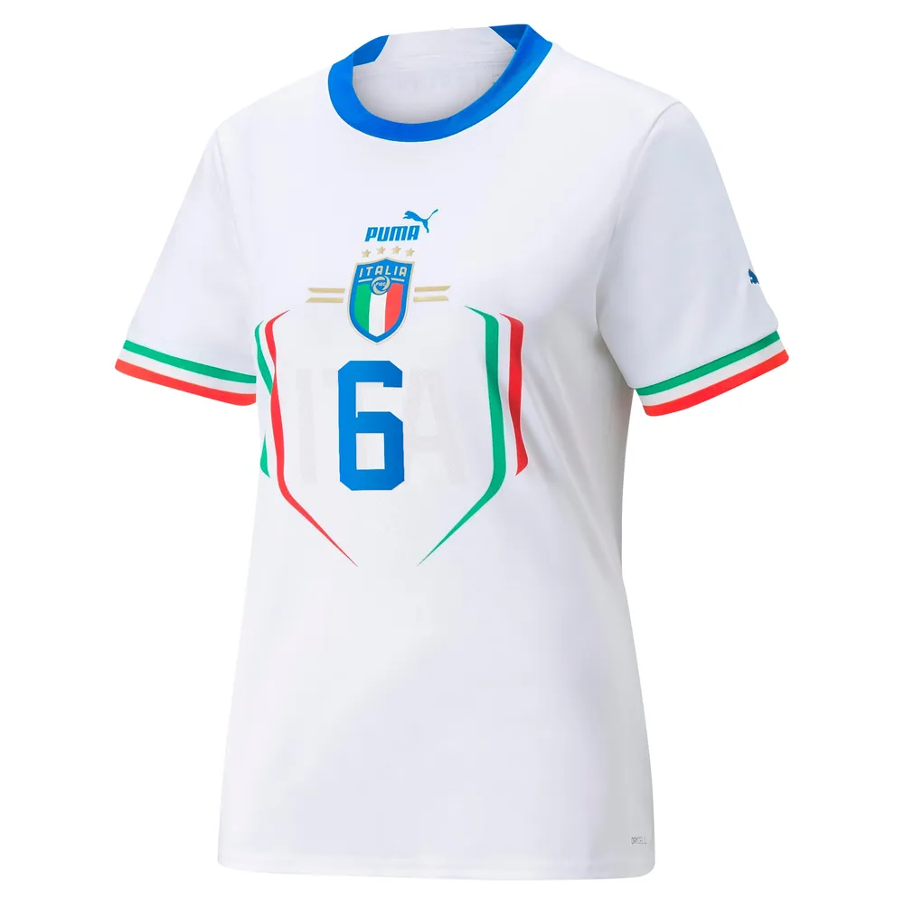 Maillot Femme Puma Marco Verratti Blanc Italie Équipe Nationale 2022/23 Extérieur Replica Player