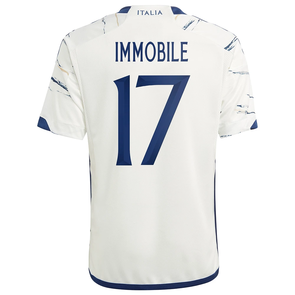 Enfant adidas Ciro Immobile Blanc Italie Équipe Nationale 2023 Extérieur - Maillot Replica Player