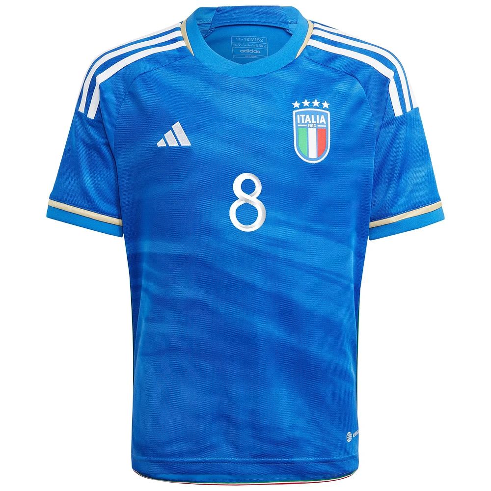 Youth adidas Jorginho Blue Italy National Team 2023 Home - Replica Player Jersey