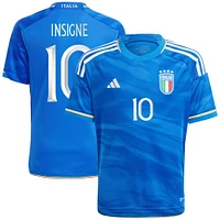 Enfant adidas Lorenzo Insigne Bleu Italie Équipe Nationale 2023 Domicile - Maillot Replica Player