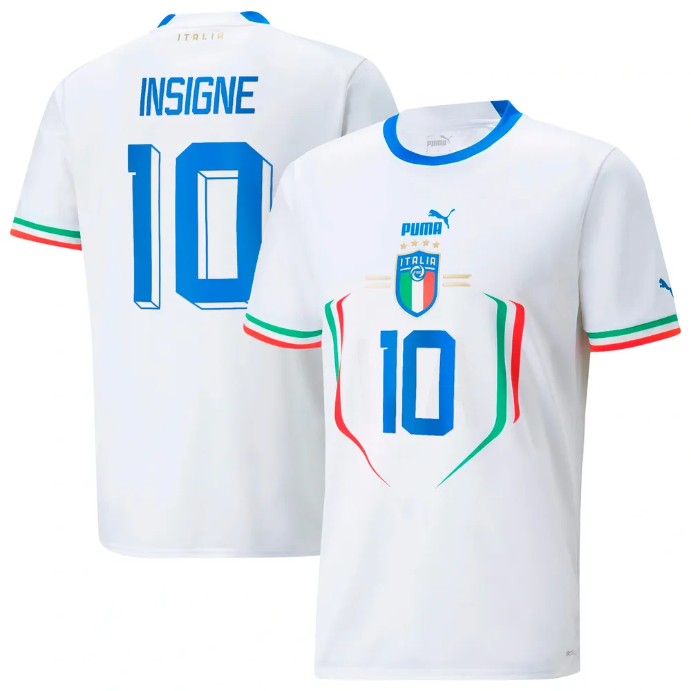 Lids Lorenzo Insigne Italy National Team Puma Youth 2022/23 Away Replica  Player Jersey - White
