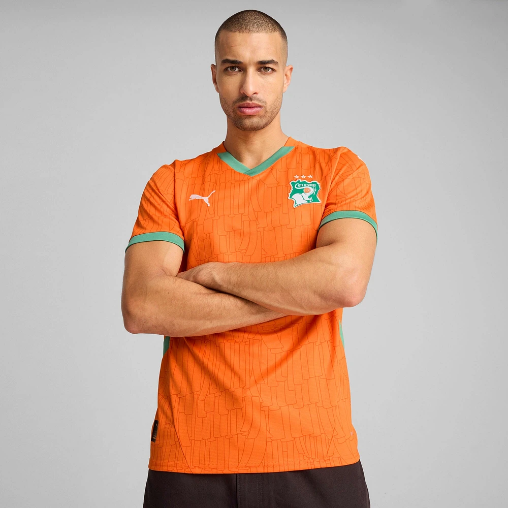 Men's Puma Orange Ivory Coast National Team 2025 Home Replica Jersey