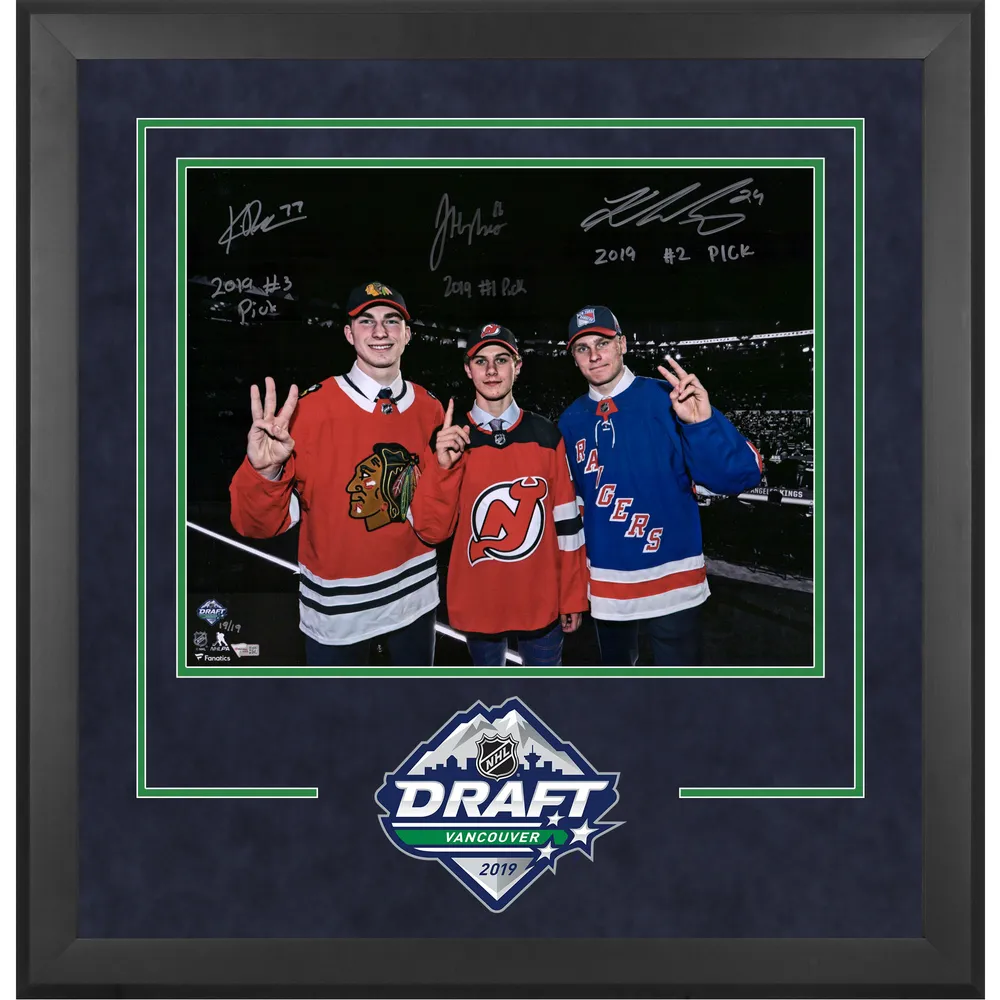 Jack Hughes, Kaapo Kakko & Kirby Dach Fanatics Authentic Autographed 16 x  20 2019 NHL Draft Top-3 Photograph