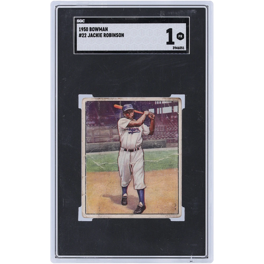 Jackie Robinson Brooklyn Dodgers 1950 Bowman #22 SGC Authentifié 1 Carte
