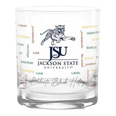 Jackson State Tigers 14oz. Black History Month Rocks Glass