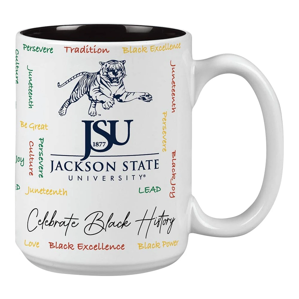 Tigres de l'État de Jackson 15oz. Tasse du Mois de l’histoire des Noirs