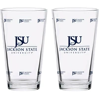 Jackson State Tigers Pack de deux Knockout 16 oz. Ensemble de verres à pinte