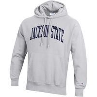 Men's Champion Gray Jackson State Tigers Tall Arch Pullover Hoodie