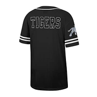 Maillot de baseball boutonné en maille Free Spirited des Jackson State Tigers Colosseum noir pour hommes