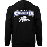 Sweat à capuche surdimensionné rayures FISLL pour hommes, noir, Jackson State Tigers