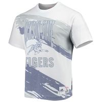 Men's Mitchell & Ness White Jackson State Tigers Paintbrush Sublimated T-Shirt