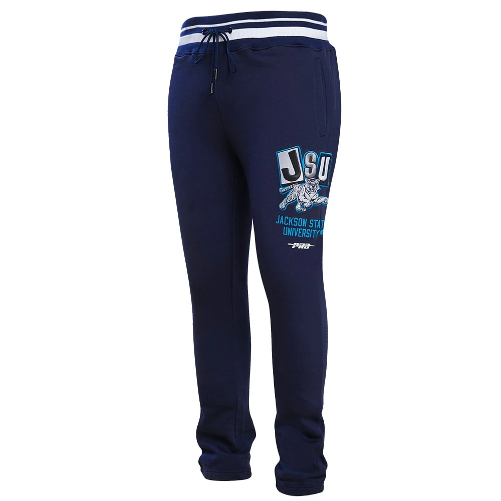 Pantalon de survêtement en molleton Pro Standard pour hommes, bleu marine, Jackson State Tigers Homecoming