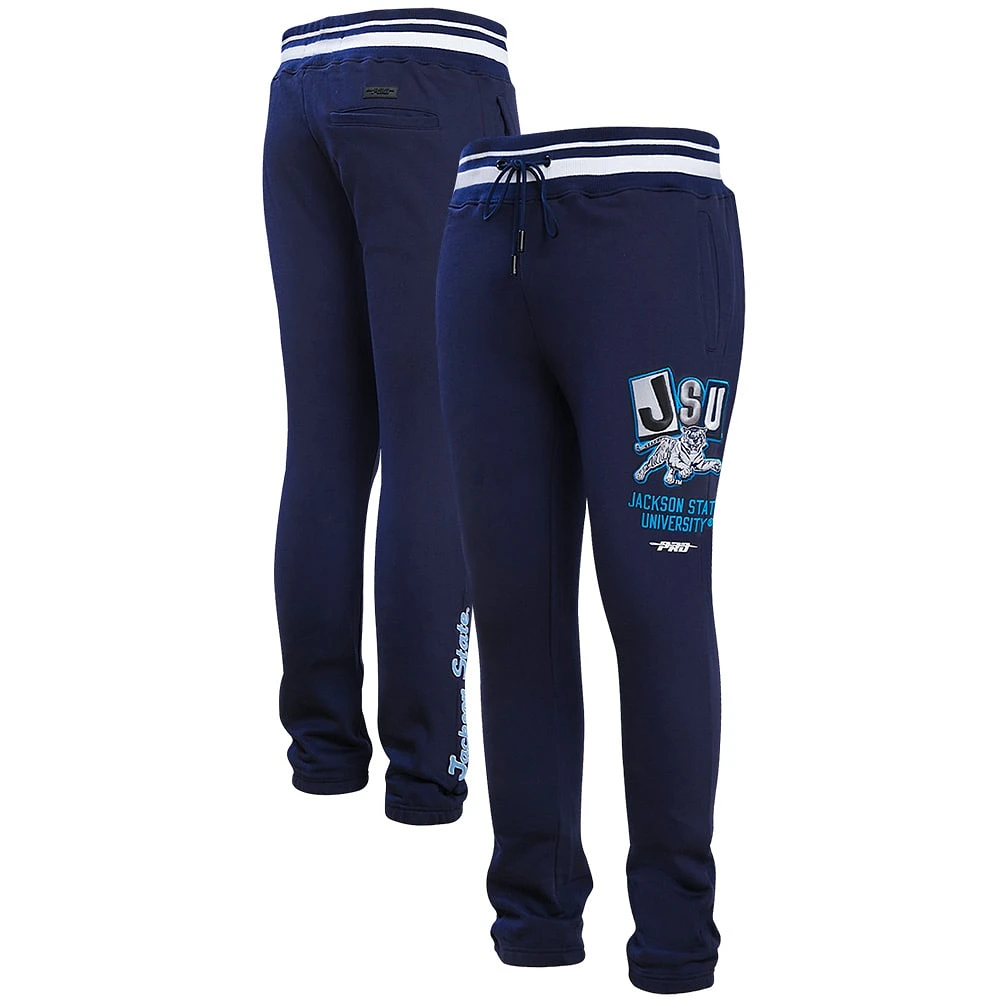 Pantalon de survêtement en molleton Pro Standard pour hommes, bleu marine, Jackson State Tigers Homecoming