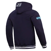 Sweat à capuche en molleton côtelé Pro Standard pour hommes, bleu marine, Jackson State Tigers Homecoming