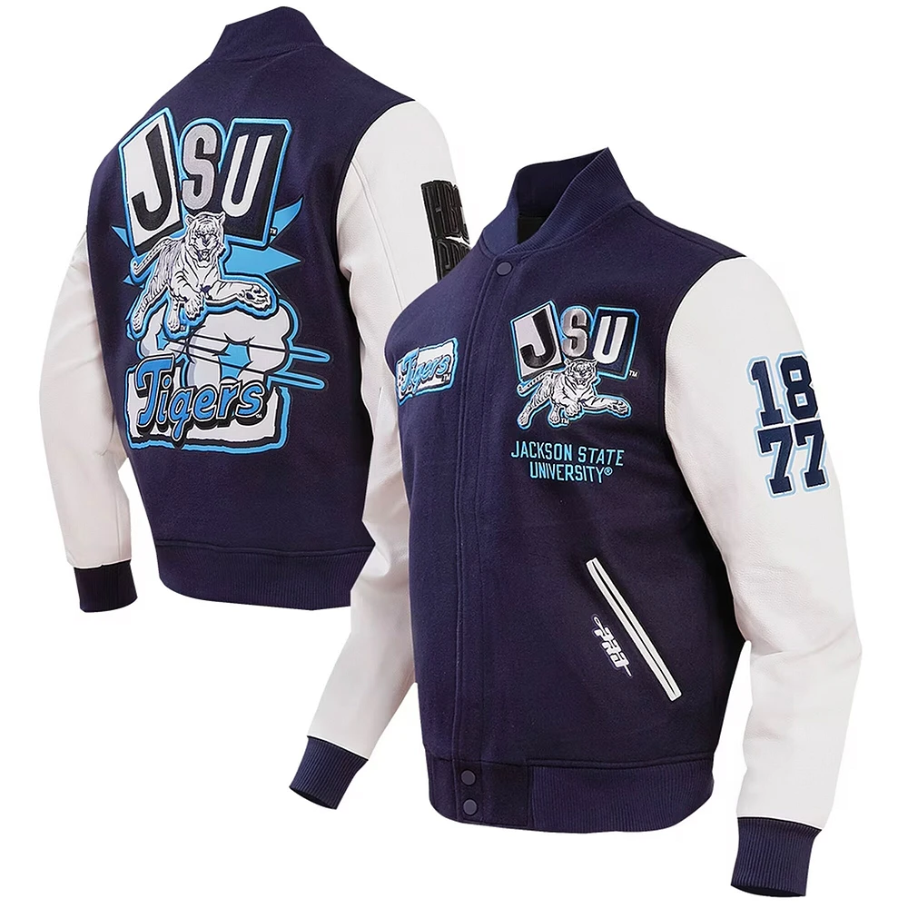 Veste universitaire à bouton-pression Pro Standard pour hommes des Jackson State Tigers Homecoming