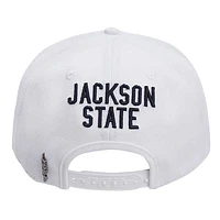 Men's Pro Standard White Jackson State Tigers Mascot Wool Snapback Hat