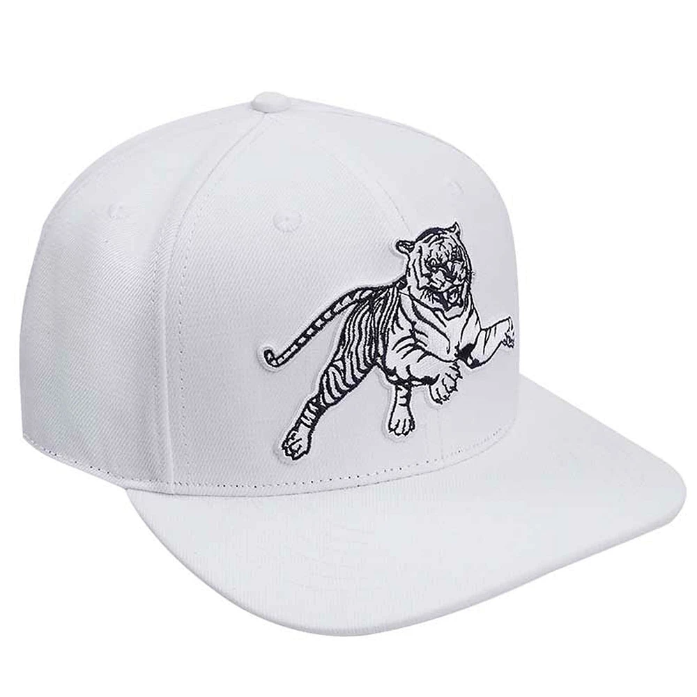 Men's Pro Standard White Jackson State Tigers Mascot Wool Snapback Hat