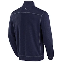 Men's Tommy Bahama Navy Jackson State Tigers Sport Tobago Bay Tri-Blend Half-Zip Jacket