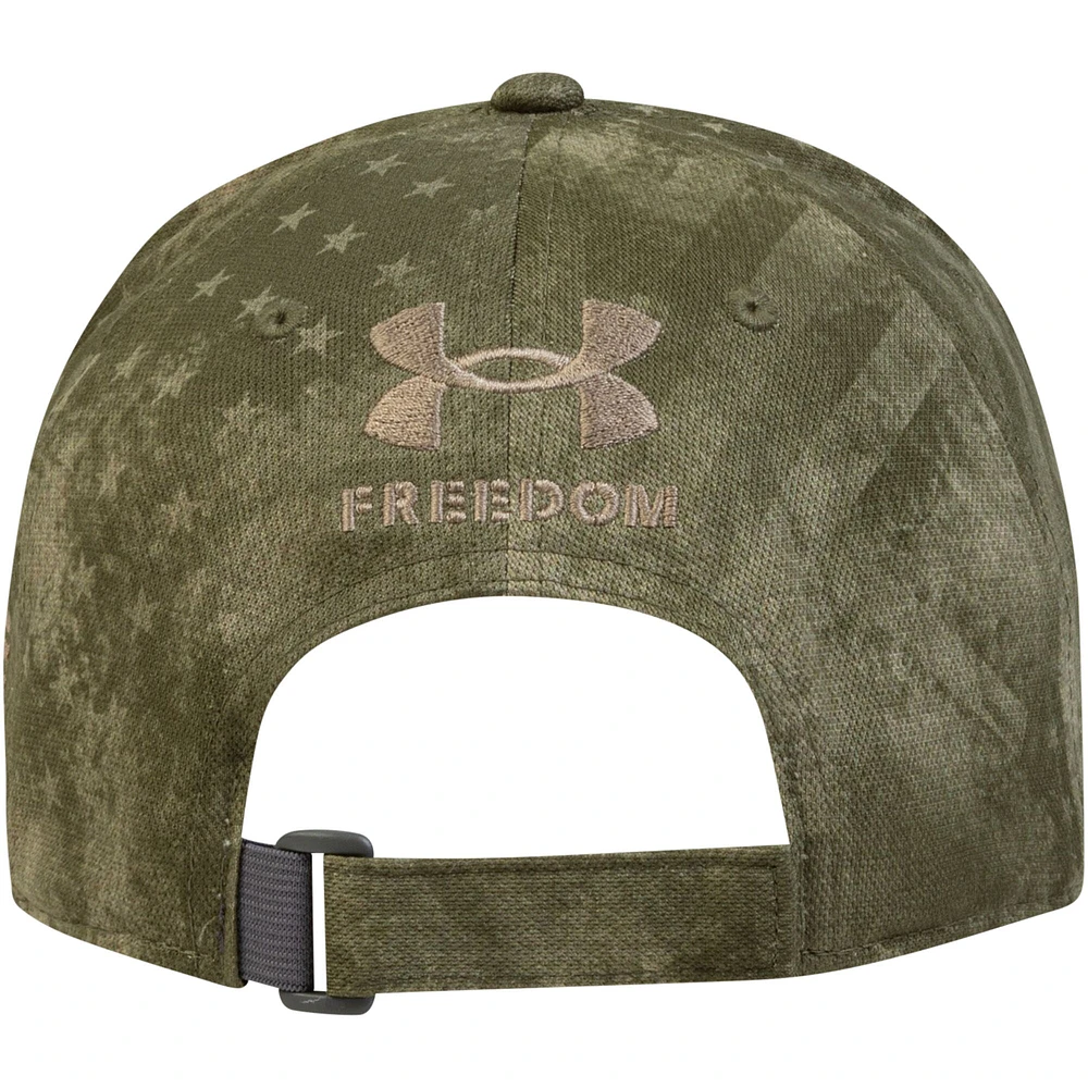 Casquette réglable camouflage Under Armour Jackson State Tigers Blitzing Performance pour hommes