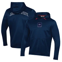 Sweat à capuche Under Armour Jackson State Tigers 2023 Sideline Steiner pour homme, bleu marine