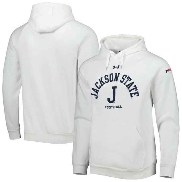 Under Armour Jackson State Tigers Coaches Prime Sweat à capuche raglan en molleton blanc pour homme