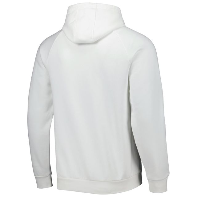 Under Armour Jackson State Tigers Coaches Prime Sweat à capuche raglan en molleton blanc pour homme