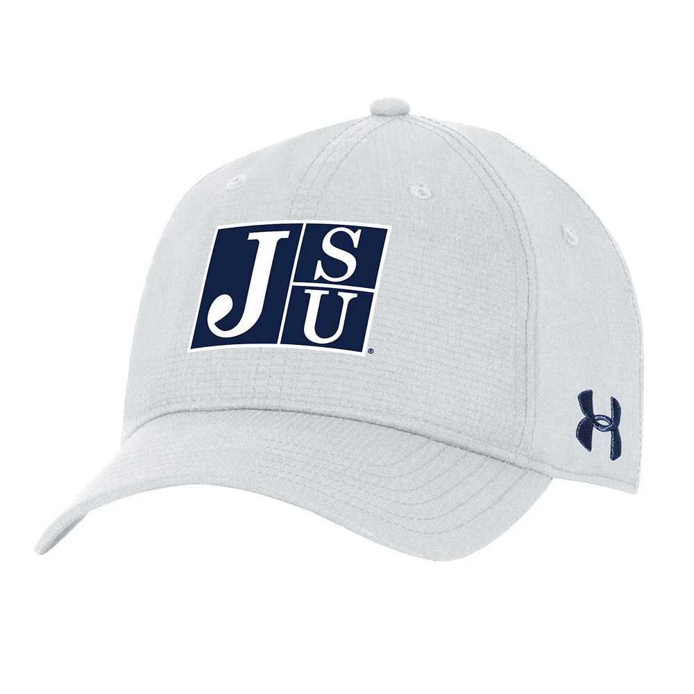 Casquette ajustable CoolSwitch AirVent des Jackson State Tigers Under Armour pour hommes, blanche