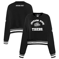 Sweat-shirt court à enfiler Pro Standard pour femme Jackson State Tigers Pearl Black