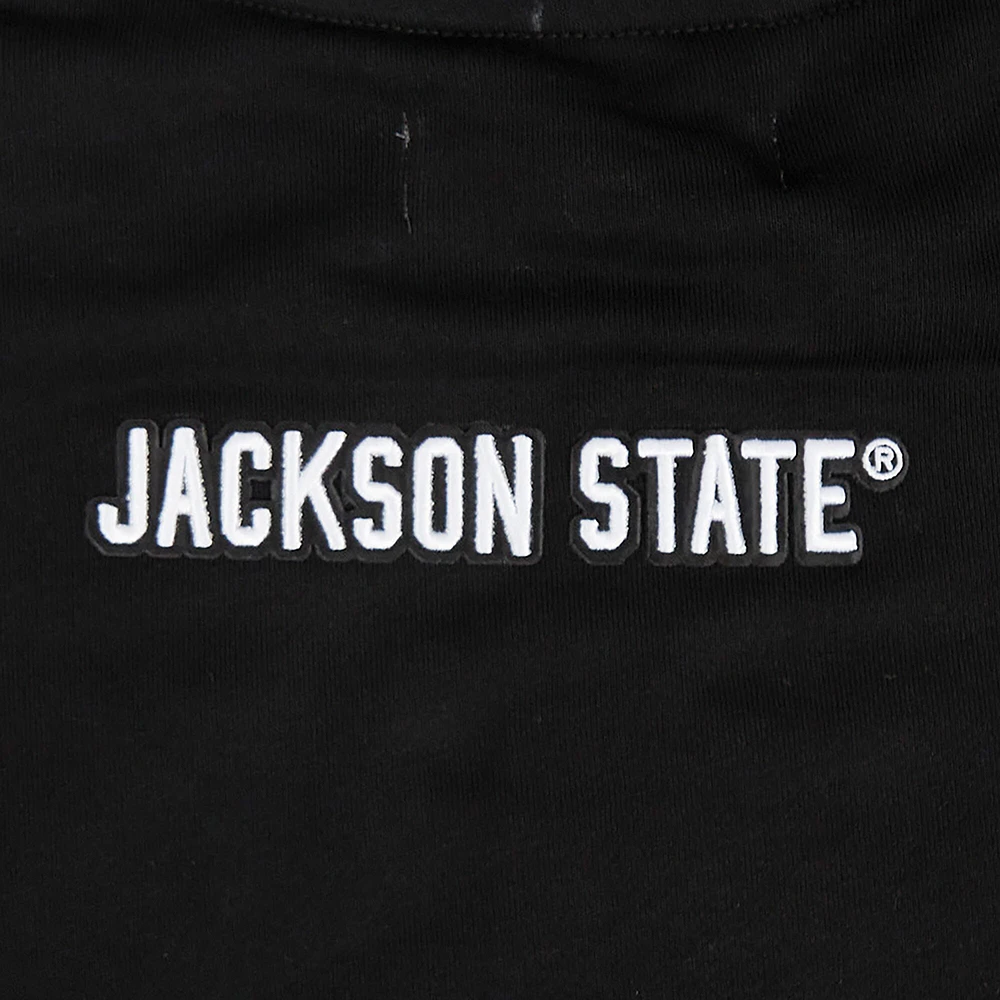 Women's Pro Standard  Black Jackson State Tigers Pearl Cropped Pullover Sweatshirt