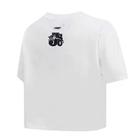 T-shirt court classique à trois coups des Jackson State Tigers Pro Standard pour femme, blanc