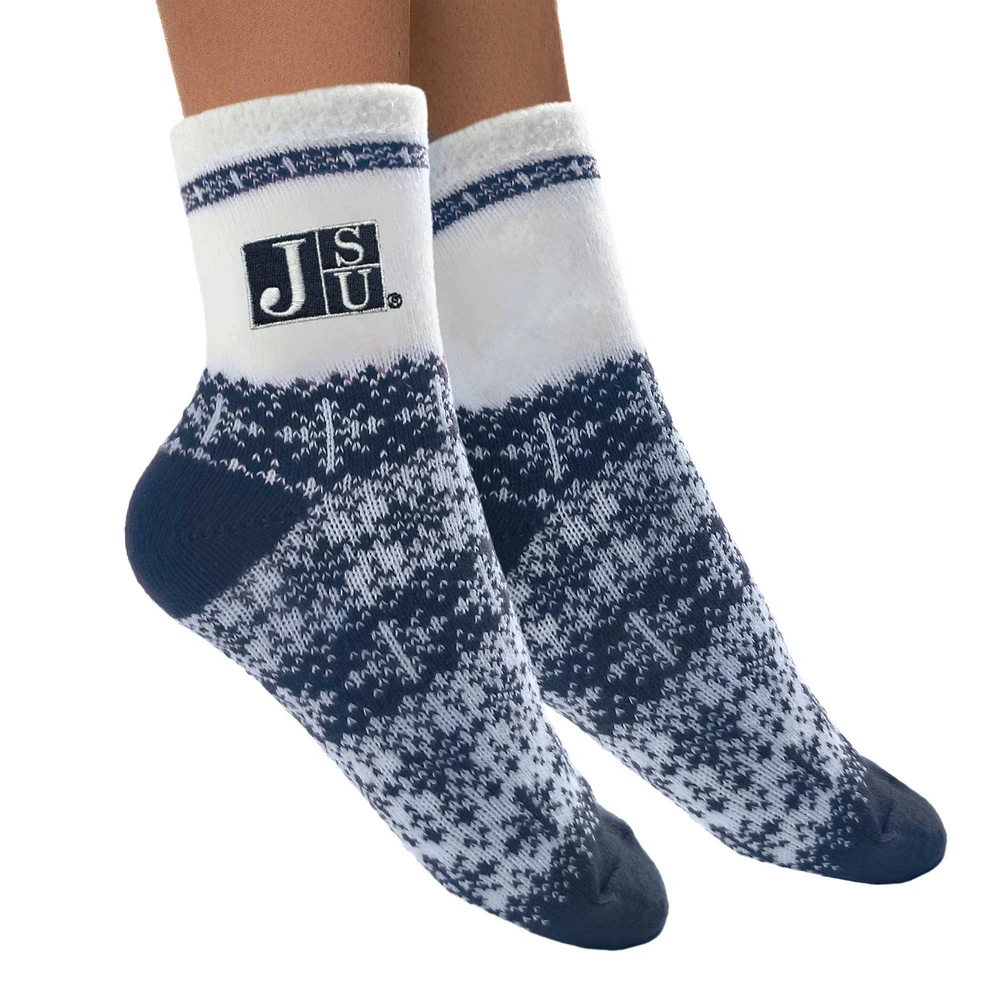 Chaussettes ZooZatz Jackson State Tigers Fuzzy Holiday Crew pour femmes