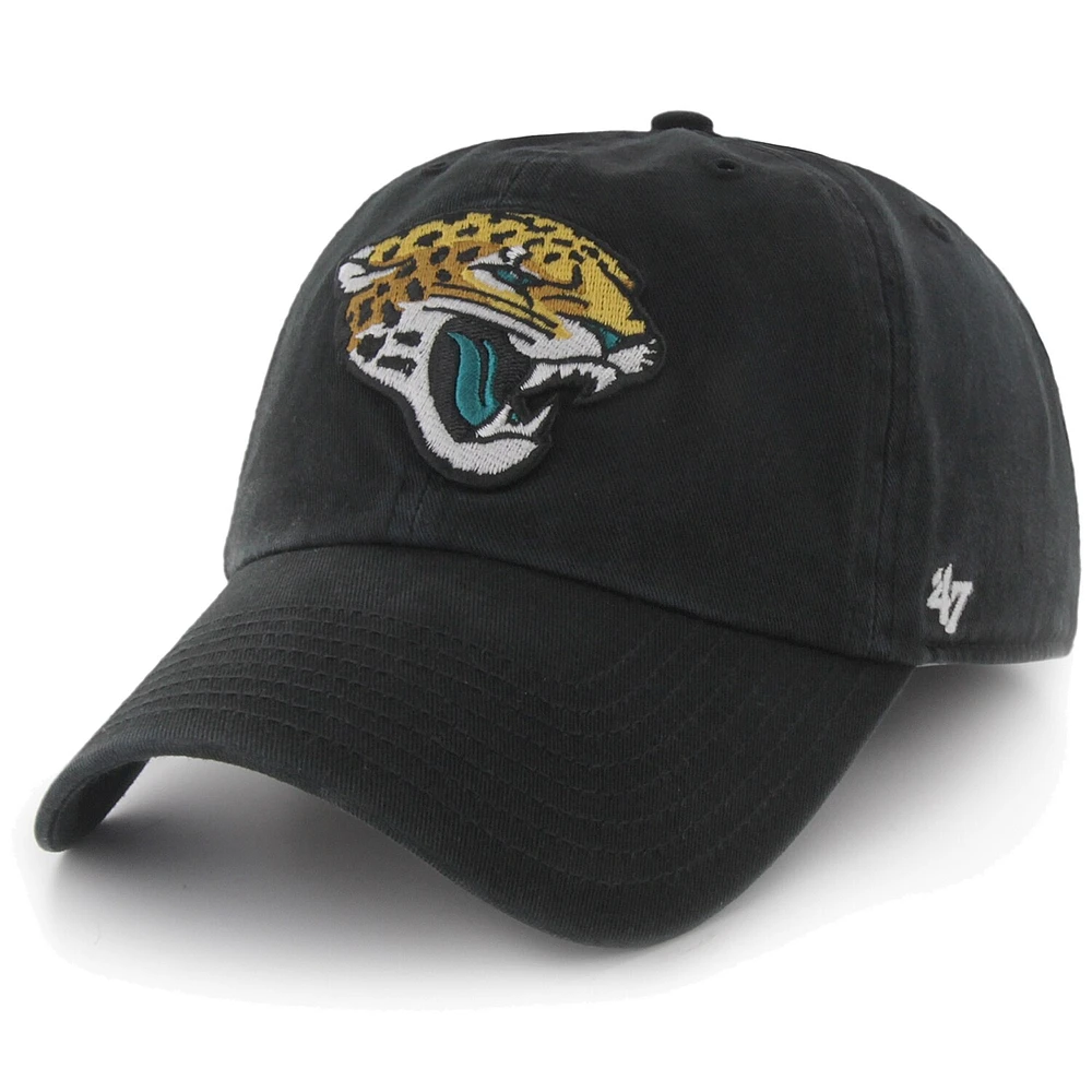 Chapeau souple réglable New Logo Clean-Up Jacksonville Jaguars '47 Brand noir