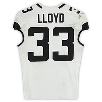 Devin Lloyd Jacksonville Jaguars Game-Used #33 White Nike Jersey vs. Las Vegas Raiders on December 22, 2024