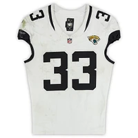 Devin Lloyd Jacksonville Jaguars Game-Used #33 White Nike Jersey vs. Las Vegas Raiders on December 22, 2024