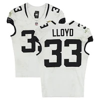 Devin Lloyd Jacksonville Jaguars Game-Used #33 White Nike Jersey vs. Las Vegas Raiders on December 22, 2024