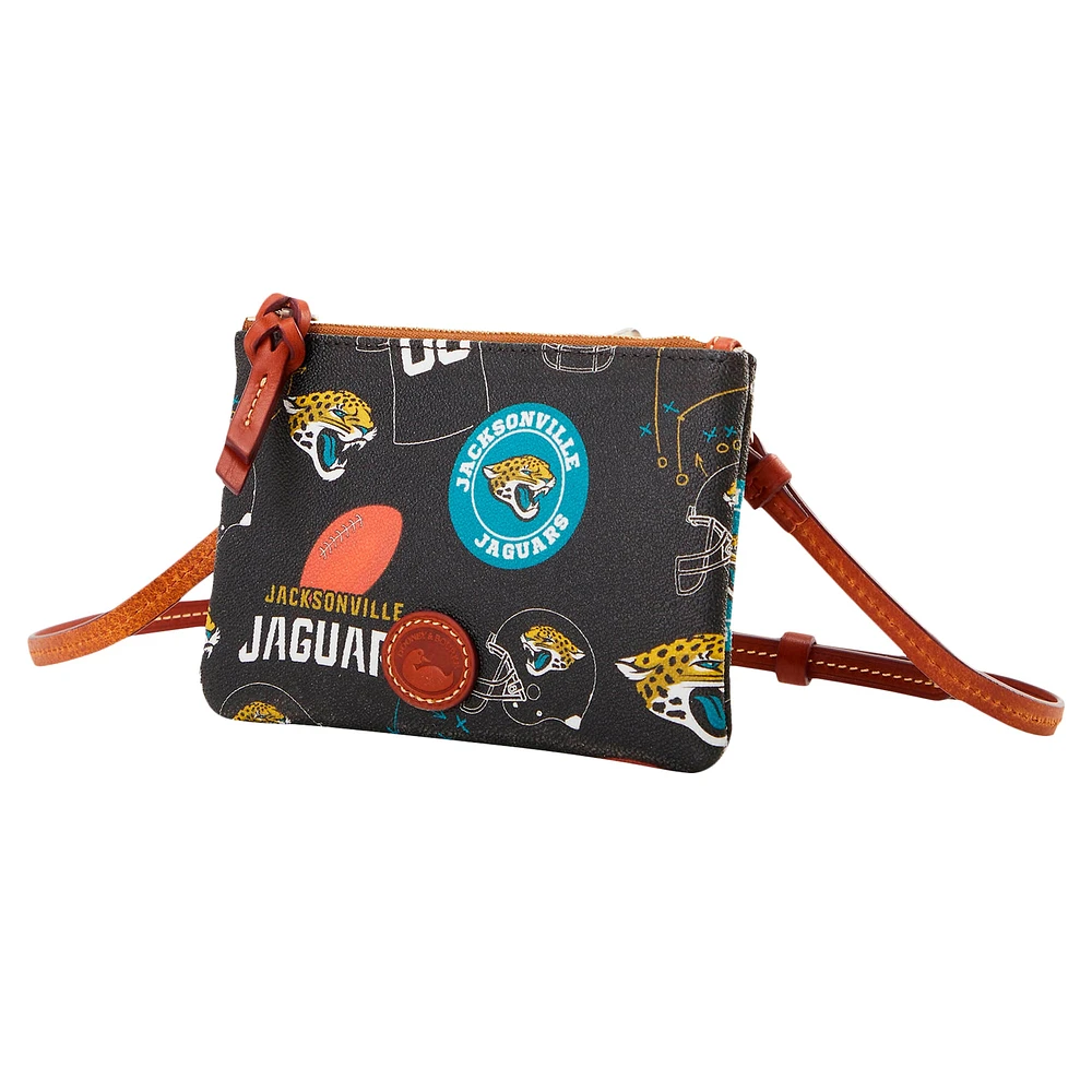 Dooney & Bourke Jacksonville Jaguars Sac à main à bandoulière avec fermeture éclair sur le dessus