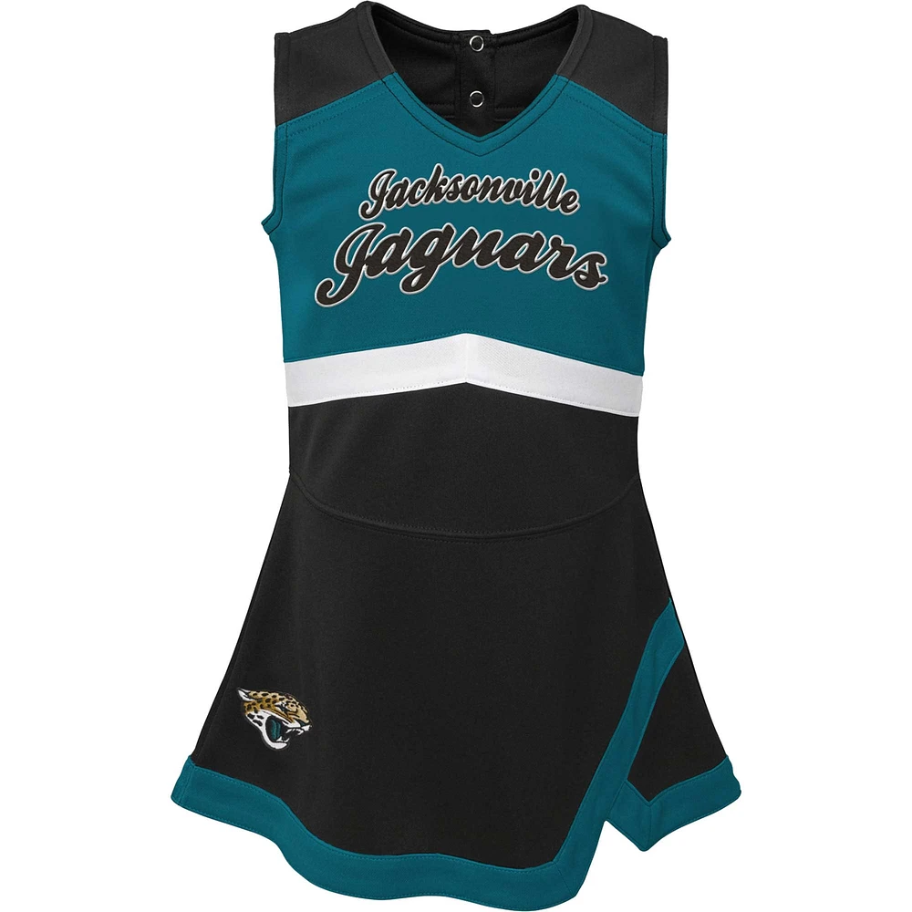 Robe pull Capitaine Cheer Captain Jacksonville Jaguars noire pour bébé fille