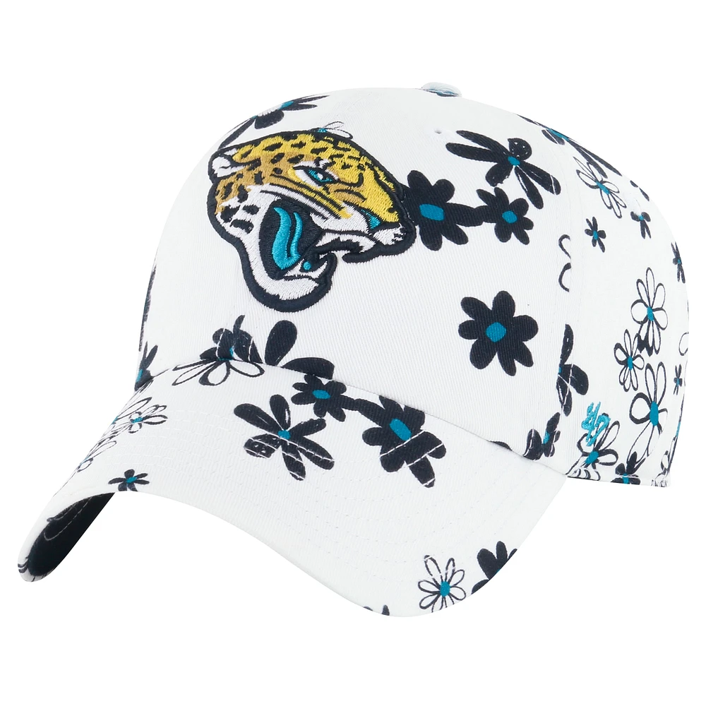 Girls Preschool '47 White Jacksonville Jaguars Daisy Delight Clean Up Adjustable Hat